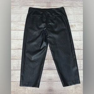 Banana Republic Faux Leather Black Pants Size 12